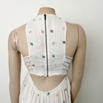 Free People [] New Romantics Etched Embroidered Cutout Halter Midi Dress Sz Small Photo 4