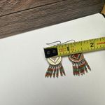 Native American Indigenous Style Dreamcatcher Dangle Drop Pierced Earrings Photo 4