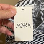 English Factory Avara  Molly Top Black White Striped Collared Balloon Sleeve New Photo 8