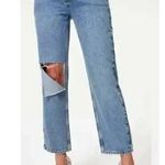 Good American '90s Duster Straight Leg Jeans In Blue950 6/28 NWT Photo 0