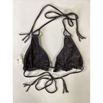 Ramy Brook New.  black sparkle knit bikini top. Medium. Retails $118 Photo 5