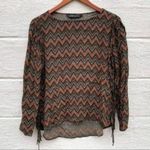 ZARA  Woman Chevron Fringe Top Western Photo 1