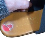 Italian Shoemakers  Flat Dressy Thick Band Sandals Summer Black & Tan Women 6 Photo 5