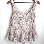 Rebecca Taylor  Floral Godet Cotton & Silk Tank in Parfait Combo flounce Photo 1