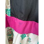 Vintage Hawaiian Puff Sleeves Quilt Pattern Mix Media Mu'umu'u Midi Dress 1X Photo 5