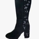 Kenneth Cole Black Over The Knee Embroidered Heeled Boots Photo 3