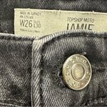 Topshop  Jaime High Waist Moto Extreme Corset Lace Up Skinny Jeans 26 Black Green Photo 4