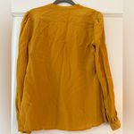 Tory Burch  Jayden Silk Blouse Size 4 Golden Rod Photo 5