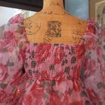 Thirty/Thirty Pink Rosen Print Babydoll Mini Dress Size M Photo 7