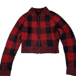 SKIMS Buffalo Plaid Cropped Teddy Coat Photo 2