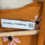 Faithfull the Brand Ilia Mini Dress in Botany Floral Print Womens 2 Orange Boho Photo 5