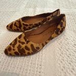 Zodiac  Hill 7.5 leopard leather pointed toe faux fur animal flats 3087 Photo 8