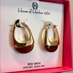 House of Harlow 1960 | Red Onyx Earrings ✨ Gold Photo 2