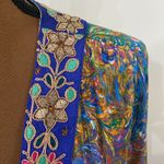 Soft Surroundings Cay Villa Cardigan colorful marble embroidered kimono size 2/4 Photo 7