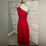 Abercrombie & Fitch  Red One Shoulder Side Cutout Maxi Dress, NWT Sz Small Photo 2