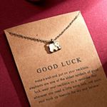 Good Luck Elephant Indie Boho Gold Charm Necklace Photo 0