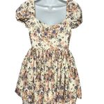 Cider Mini Dress Floral Lace Patchwork Blossom Delight Dress with Corset Bodice Photo 1