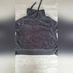 Hollister  Black Faux Fur Mock Neck Cropped Sweater Size M Photo 6