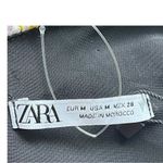 ZARA  Floral One Shoulder Ruched Mini‎ Dress Black Yellow Women Size Medium NWT Photo 5