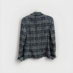 Akris Punto Deep Navy White Black Tweed Mock Double-Breasted Blazer Size 4 Photo 6