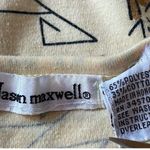 Jason Maxwell 80’s /90’s Yellow Tribal/African Print Fitted S Top Photo 8