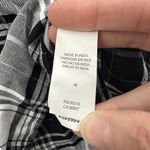 Lucky Brand  Popover Pleated‎ Flannel Shirt Button Plaid Preppy Boho Women's M Photo 3