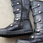 Vintage DC Animal Print 361347 Black Leather Snow Boots Women’s Black Sz 7.5 Photo 4