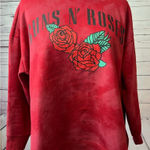 Guns N Roses Sweatshirt Plus 14W 0X Red Pullover Womens‎ Tie Dye Graphic Photo 0