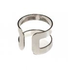 Sam Edelman NEW - Minimalist Silver Double Band Adjustable Ring | Unisex Geometric Open Cuff Photo 1