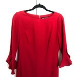 Karl Lagerfeld Red  Paris 3/4 Flutter Sleeve Sheath Dress Size 4 Photo 1