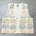 Vintage Embroidered Elephant Vest Medium Photo 6