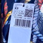 Mango  Scarf Print Crepe Mini Dress MNG Scarf Pattern Navy Size 2 NWT Photo 11