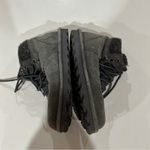 BEARPAW Marie Suede Knit Gray Lace Up Winter Ankle Boots Size 7 Photo 2