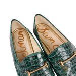 Sam Edelman  Lior Loafer Green Croc Embossed Leather Size 8.5 Photo 8