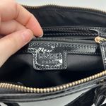 BCBG Black faux Leather Satchel with Gold Hardware Photo 4