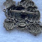 Pumpkin patch brooch enamel over pewter by AJMC. Orange Photo 2