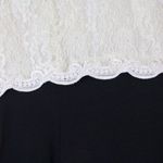 Vintage 90s SL Fashions Cream Lace Black Babydoll Scalloped Dress Size 8 Photo 5