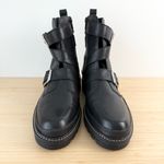 Bernardo NEW Anthropologie Durban Leather Moto Boots Black Women’s Sz 9 Photo 2
