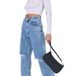 Princess Polly NWT High Rise Ripped Jeans Denim Straight Leg 6 Photo 1