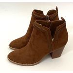 Dolce Vita Heeled Pointed Toe Suede Western Bootie Brown Tan Size 7 NEW Photo 0