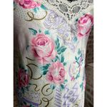 negligee nightgown satin floral pink cream green lace Size 2X Photo 5