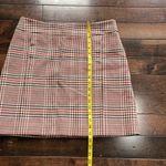 Akris Punto Beige Red Green Plaid Skirt Above knee Size 10 Pleats Designer NWOT Photo 7