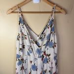 American Eagle  Outfitters Floral Spaghetti Strap‎ Jumpsuit Slit Leg Size 12 Photo 2