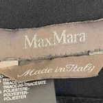 Max Mara  Little Black Dress Noir Solid Cap Sleeve Short Cinched Chest Made Italy Photo 3