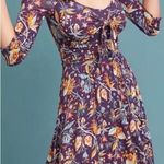 Anthropologie EUC  Maeve Beloved Dress Purple Floral Size Medium Retail $148.00 Photo 0