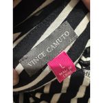 Vince Camuto Striped Maxi Dress Women's Size L Black White Halter Neck Photo 4