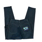 Disney Vintage 90s Mom Jeans Painted Mickey Minnie Black High Rise Straight Leg Photo 3