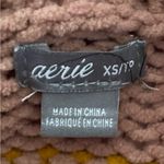 Aerie pink multicolored sunset striped slouchy chenille turtleneck sweater, XS Photo 12