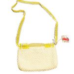 BOUFFANTS and BROKEN HEARTS Kendra Bag Dandy Lemon Beaded Crossbody Purse White Photo 8