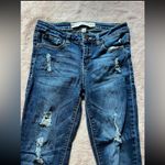 Ashley Mason Jeans Womens 3 Blue Denim Stretch Waist Distressed Photo 2